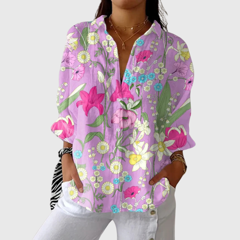 Blouse imprimée légère et colorée
