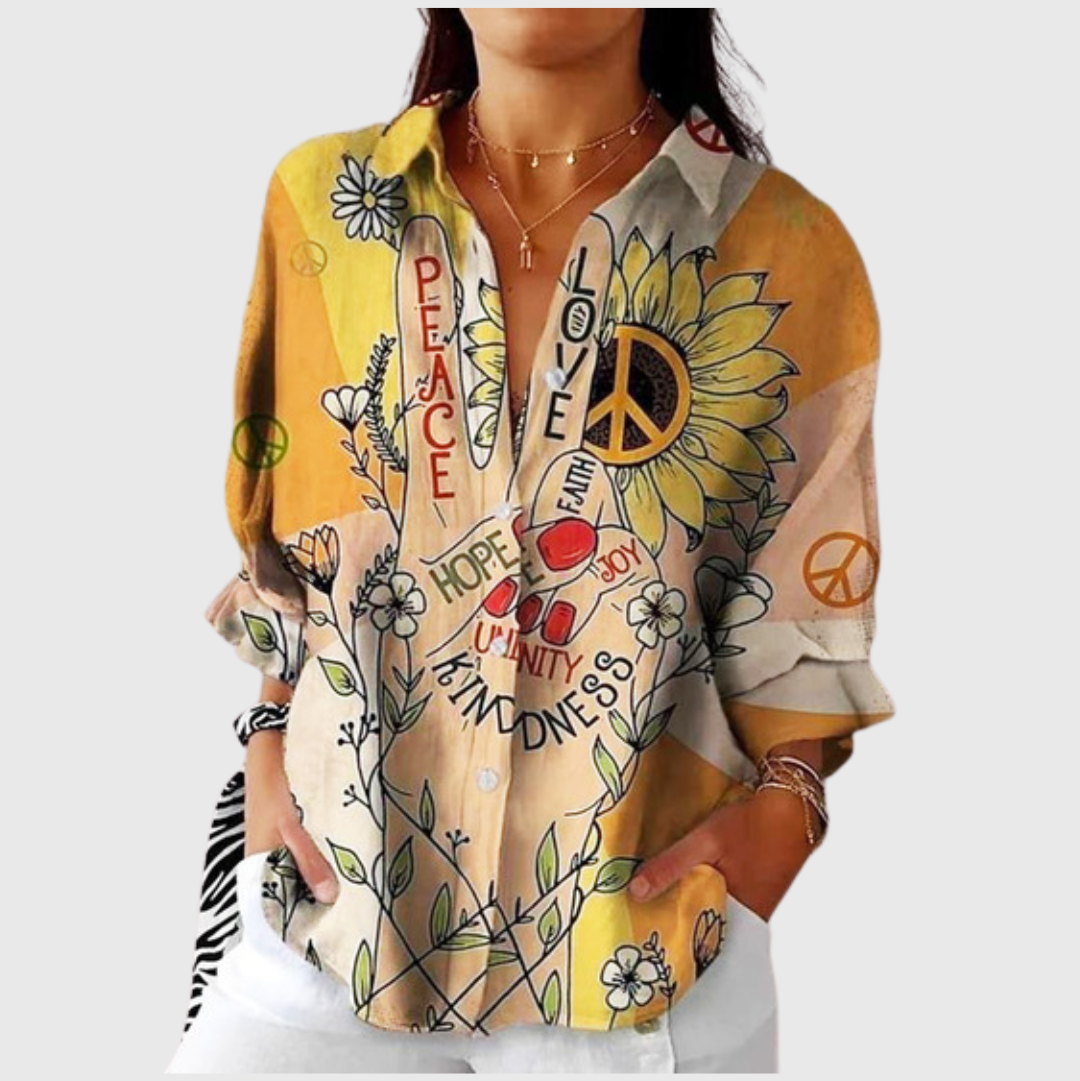 Blouse imprimée légère et colorée