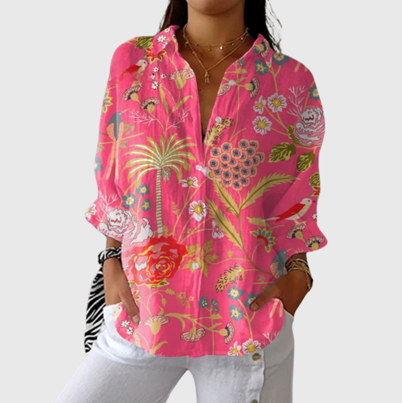 Blouse imprimée légère et colorée