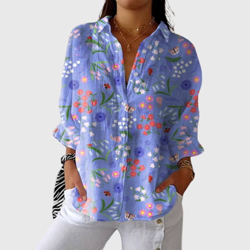 Blouse imprimée légère et colorée