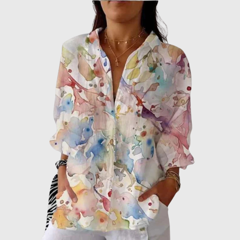 Blouse imprimée légère et colorée