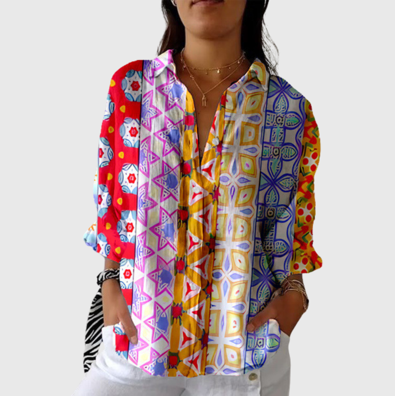 Blouse imprimée légère et colorée