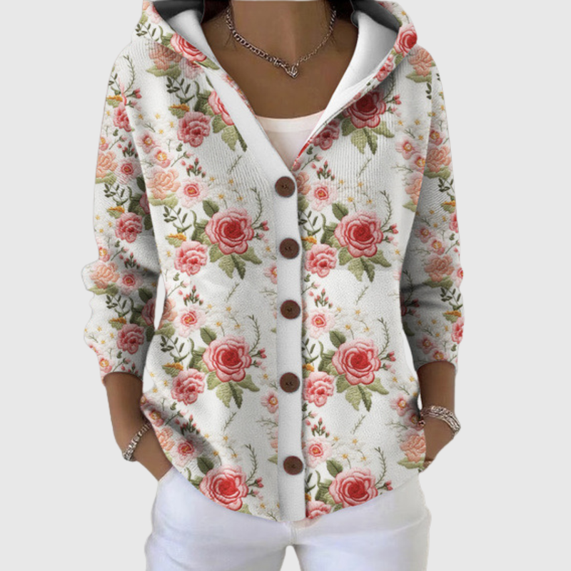 Cardigan Confort à Capuche en Maille