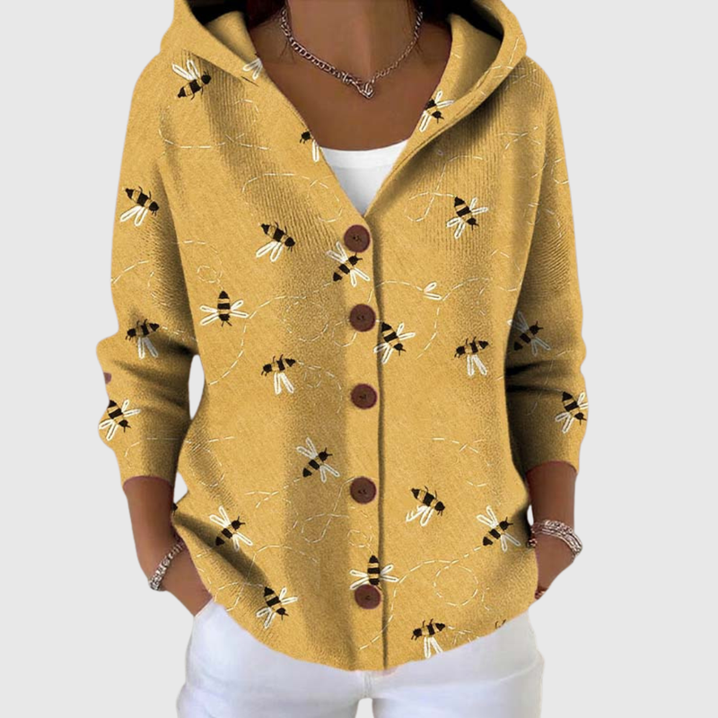 Cardigan Confort à Capuche en Maille