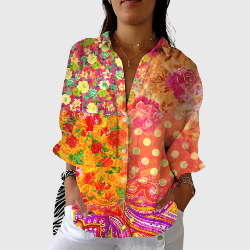 Blouse imprimée légère et colorée