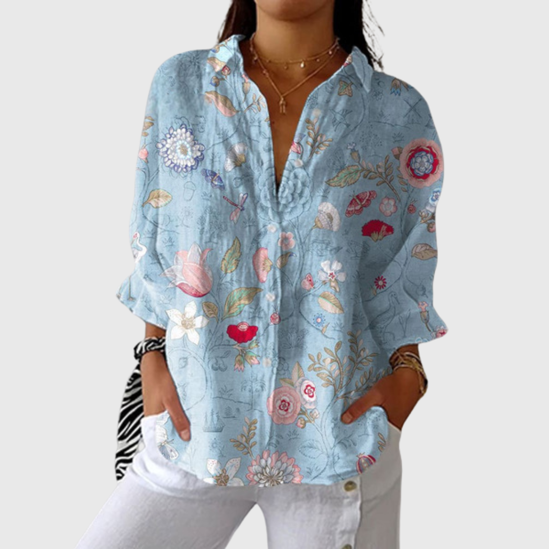 Blouse imprimée légère et colorée