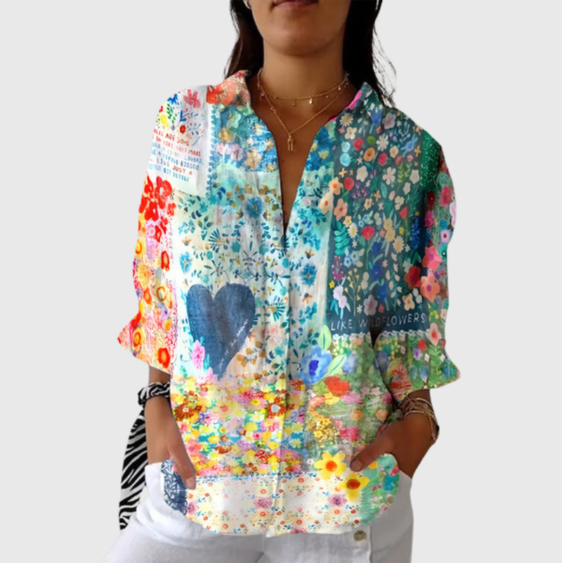 Blouse imprimée légère et colorée