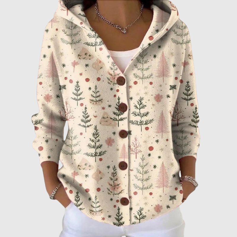 Cardigan Confort à Capuche en Maille