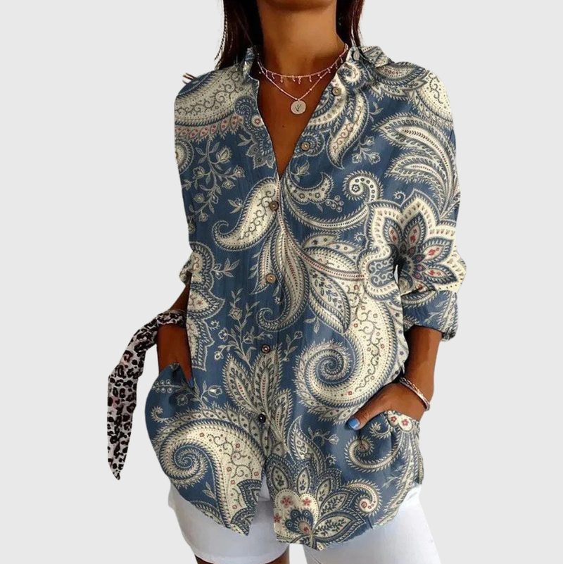 Blouse imprimée légère et colorée