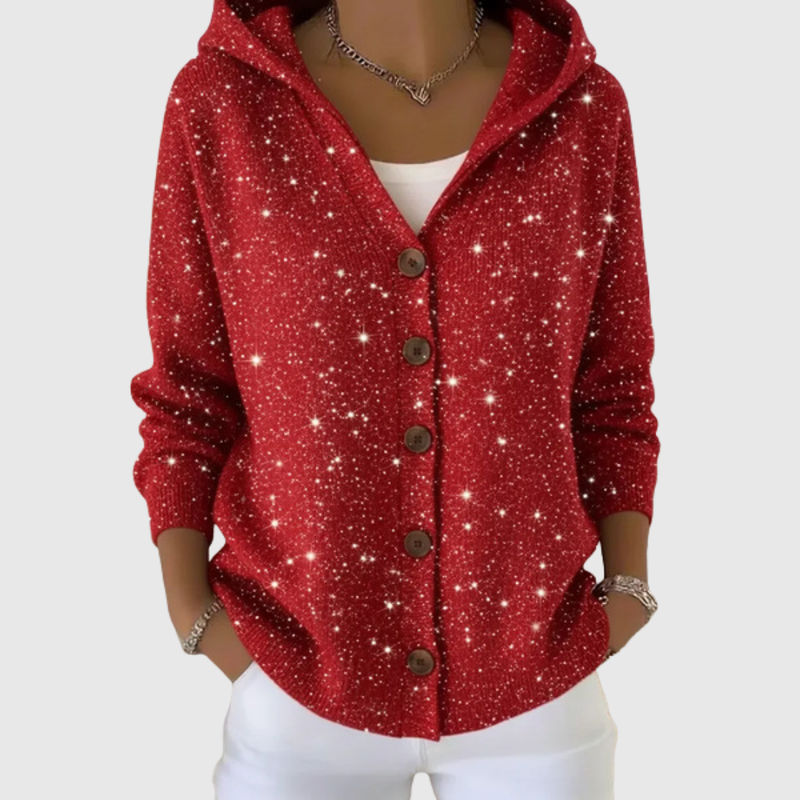 Cardigan Confort à Capuche en Maille