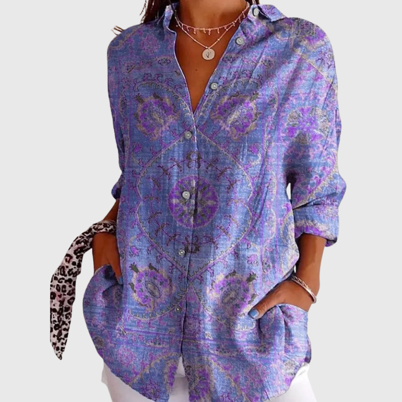 Blouse imprimée légère et colorée