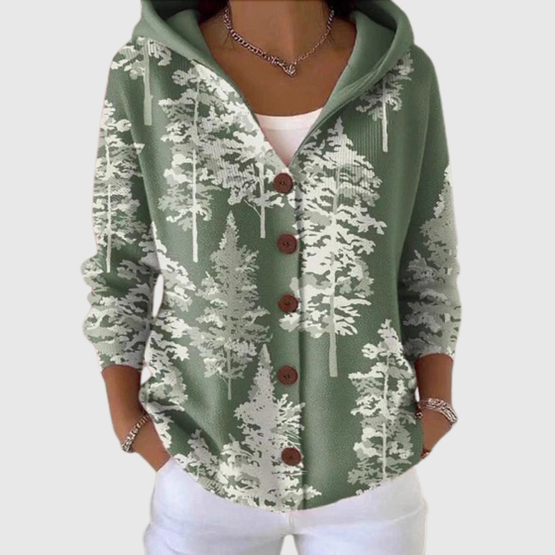 Cardigan Confort à Capuche en Maille