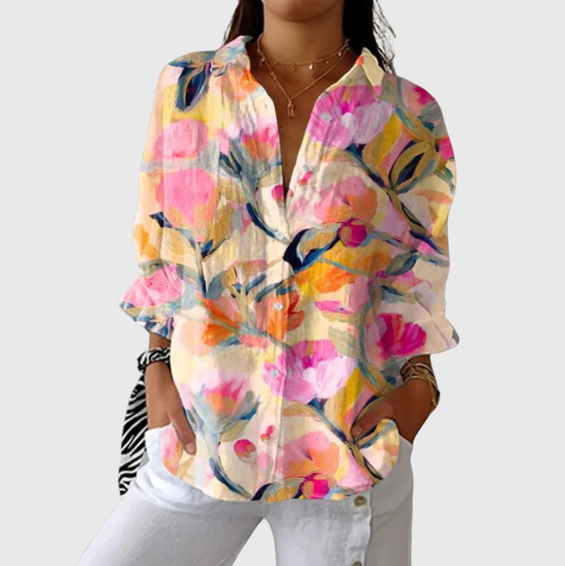 Blouse imprimée légère et colorée