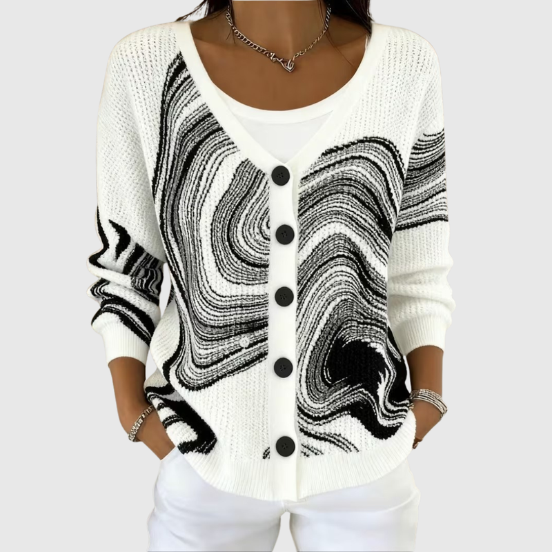 Cardigan en Maille Confortable Boutonné