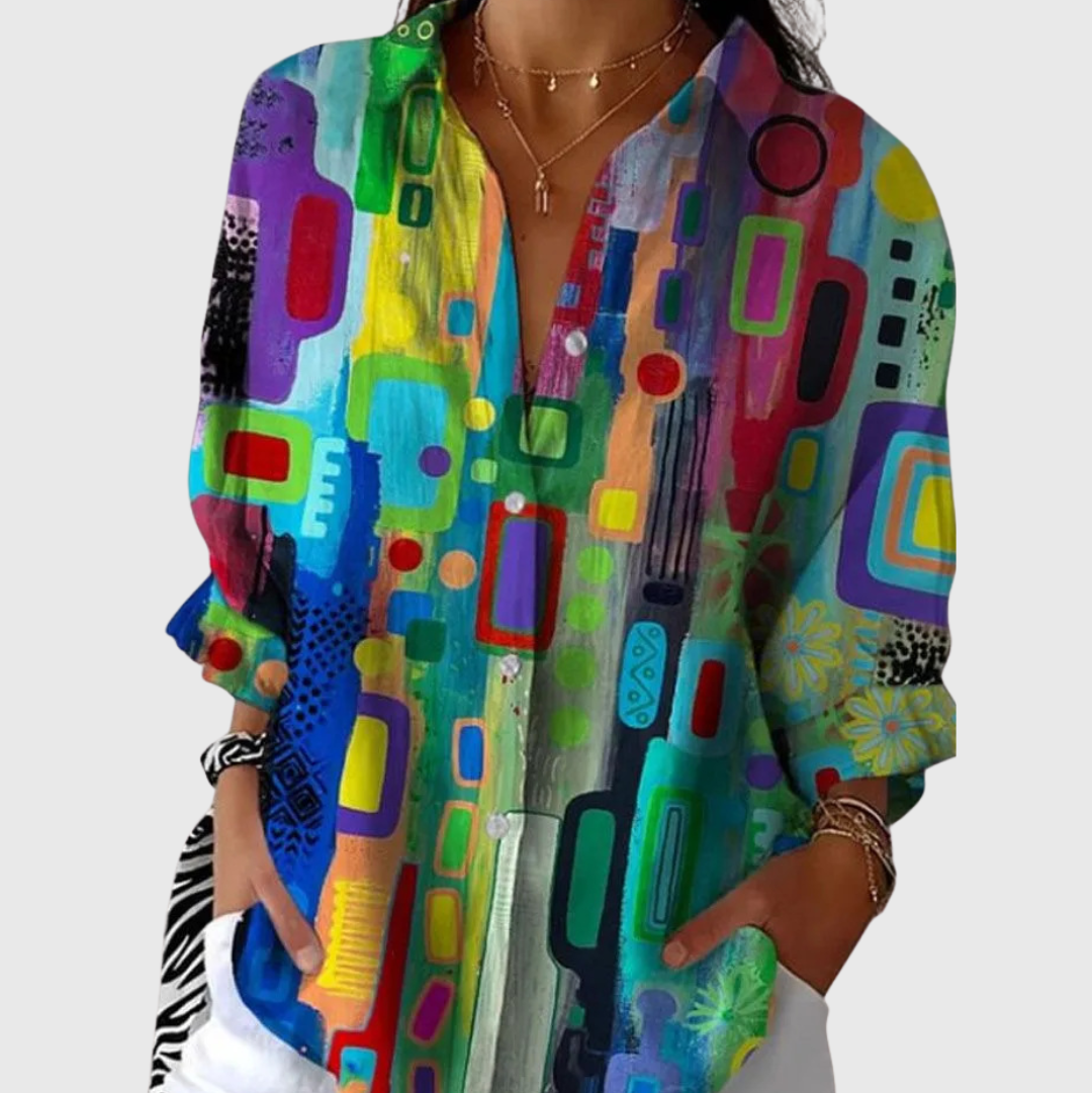 Blouse imprimée légère et colorée