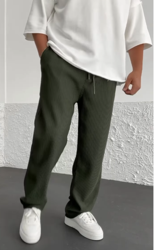 Sami | Pantalon Confortable Côtelé En Spandex